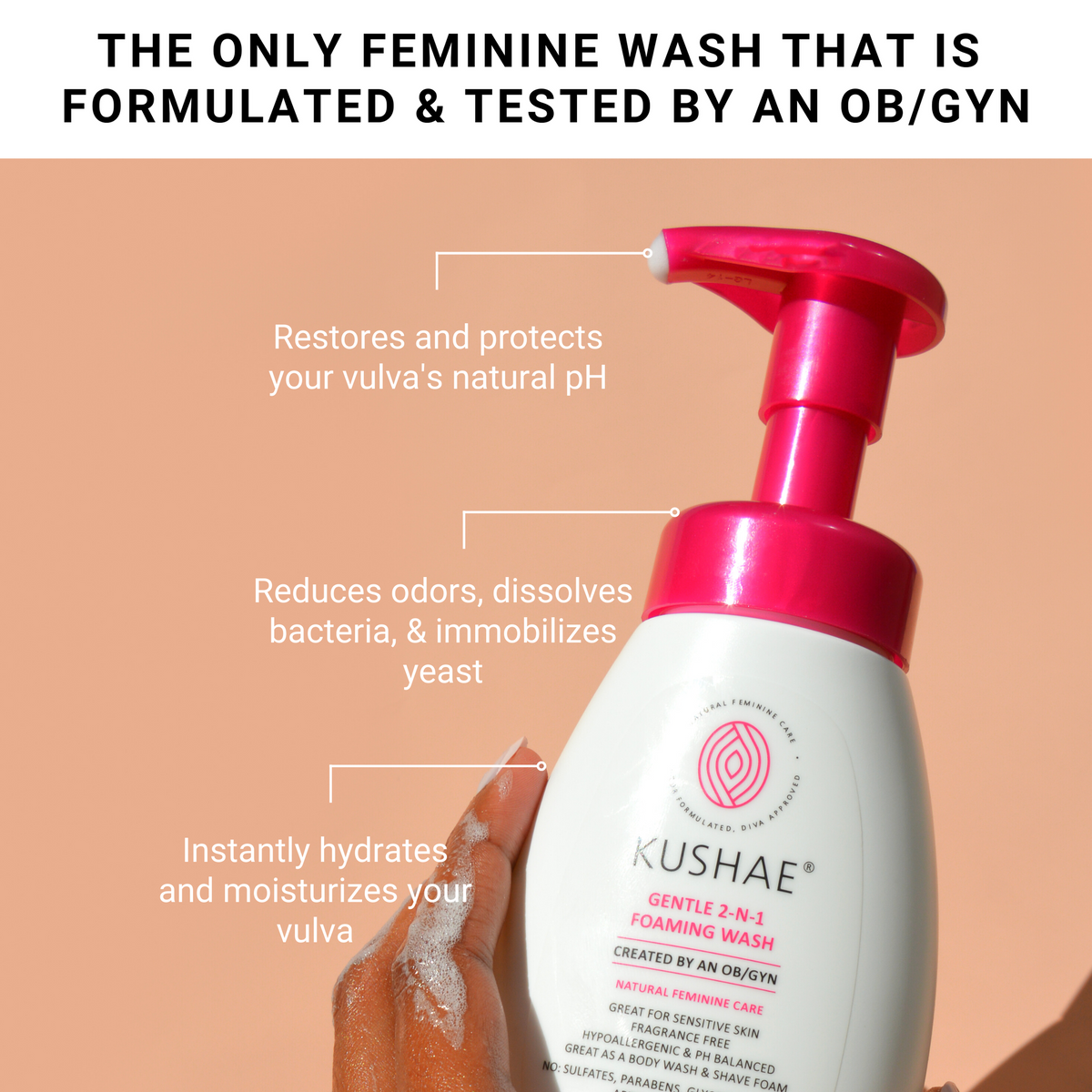 Kushae Pump & Pouch Duo - Gentle 2n1 Foaming Wash Set