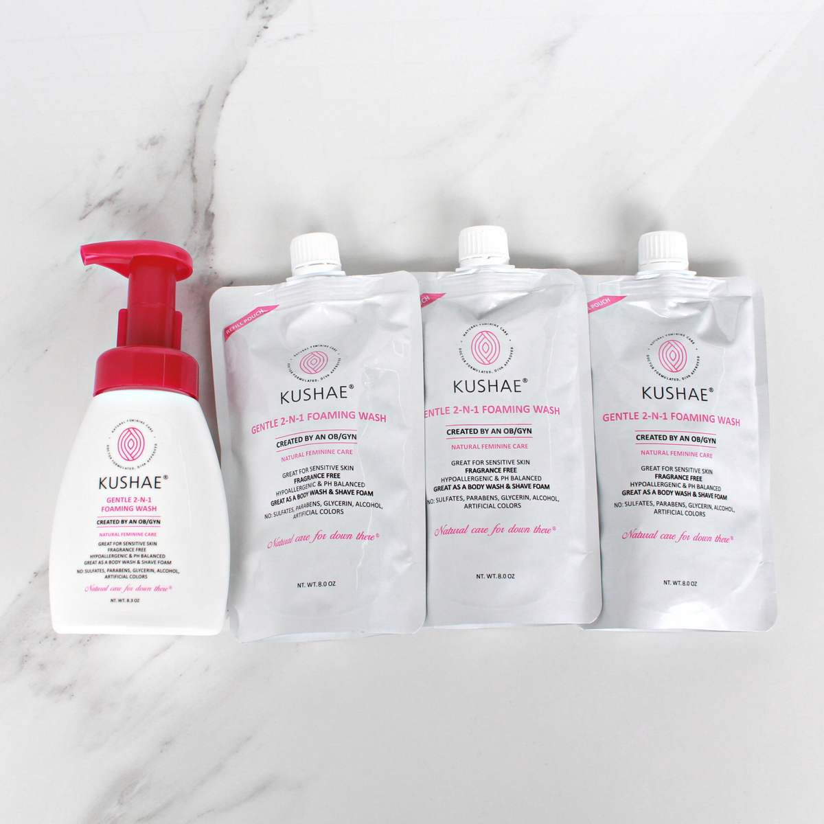 Kushae Gentle 2-N-1 Foaming Feminine Wash