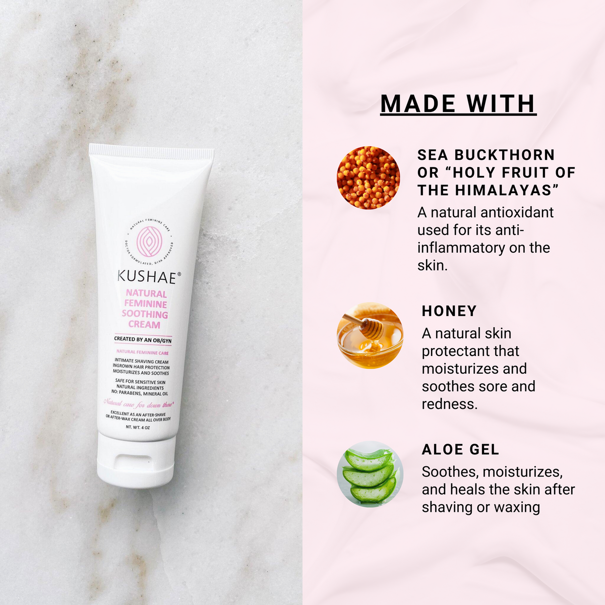 Kushae Natural Feminine Soothing Cream