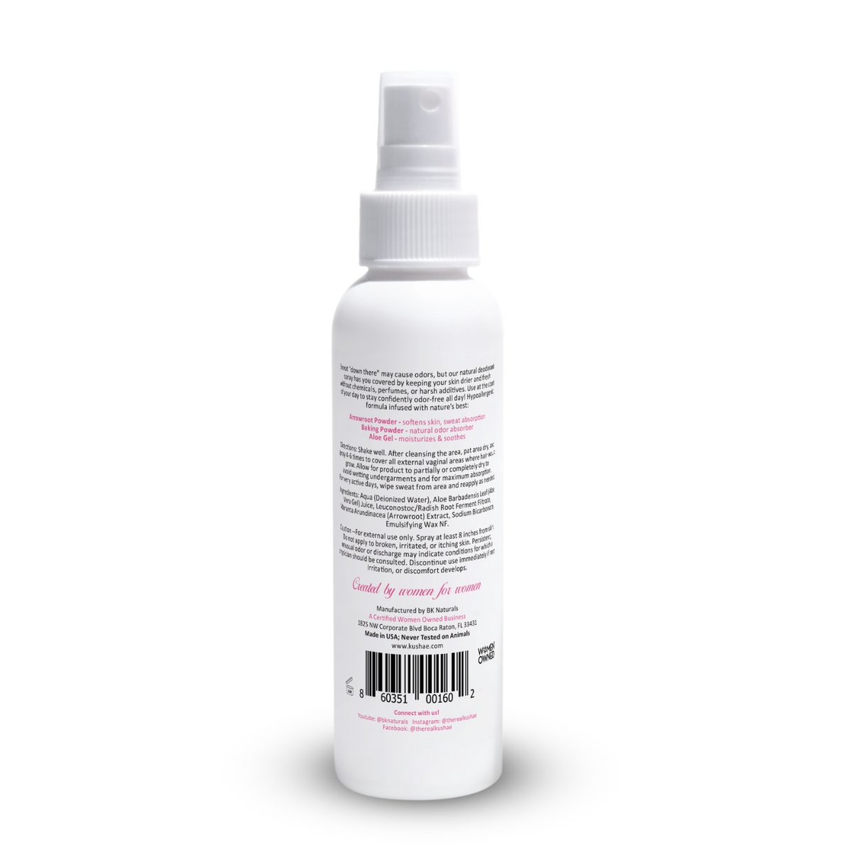 Kushae Natural Feminine Deodorant Spray