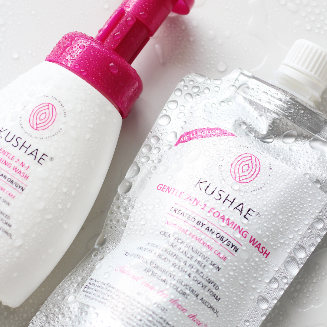 Kushae Pump & Pouch Duo - Gentle 2n1 Foaming Wash Set