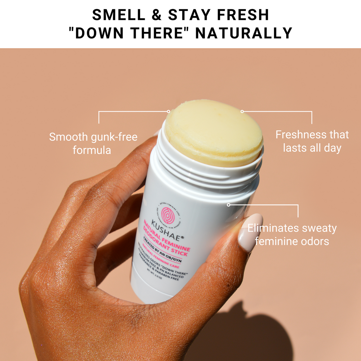 Kushae Natural Feminine Deodorant Stick