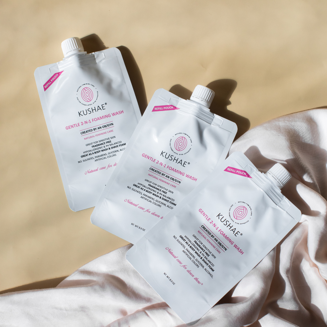 Kushae Refill Foaming Wash Pouch Bundle