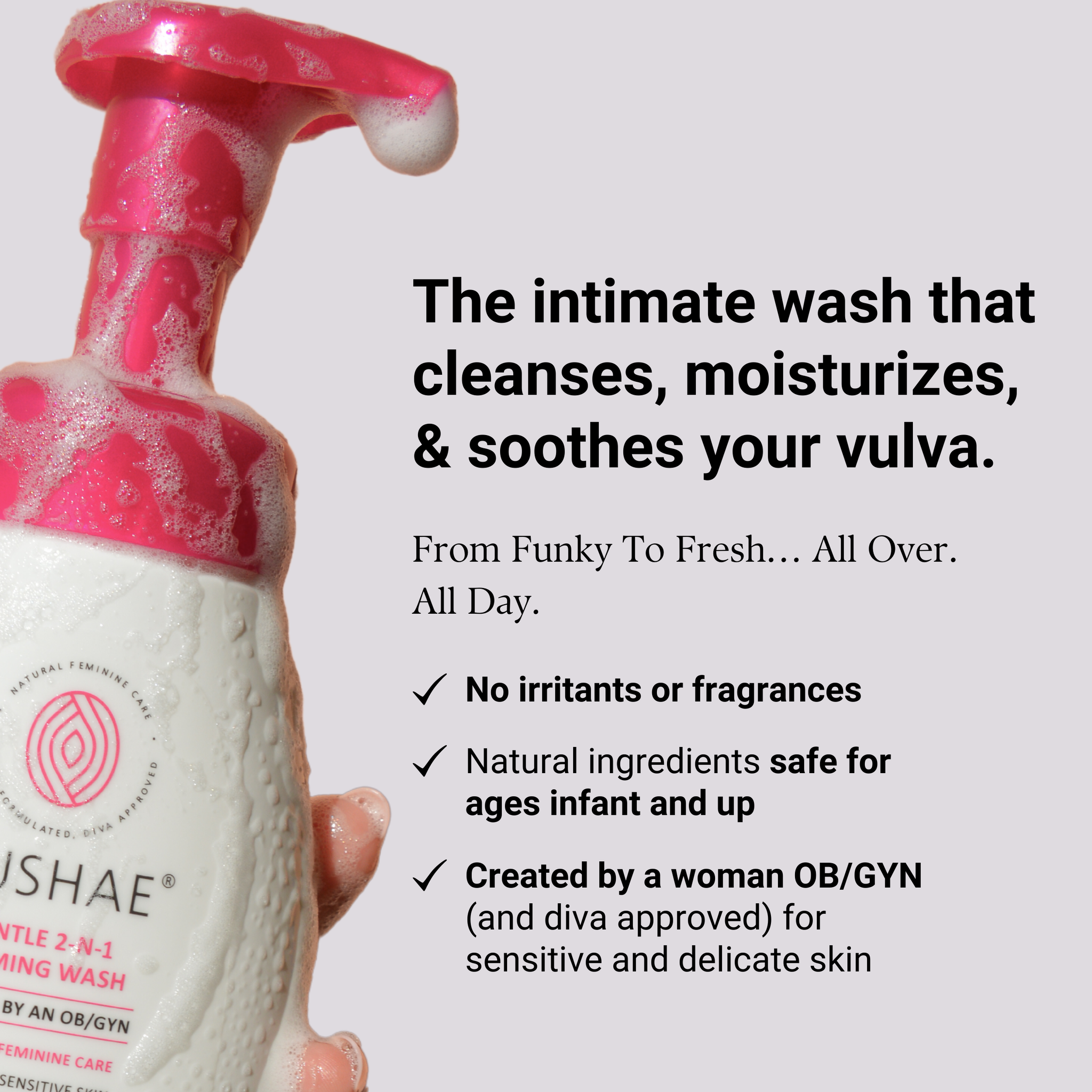 Kushae 2-in-1 Foaming Vaginal Wash and Shaving Adult Picture