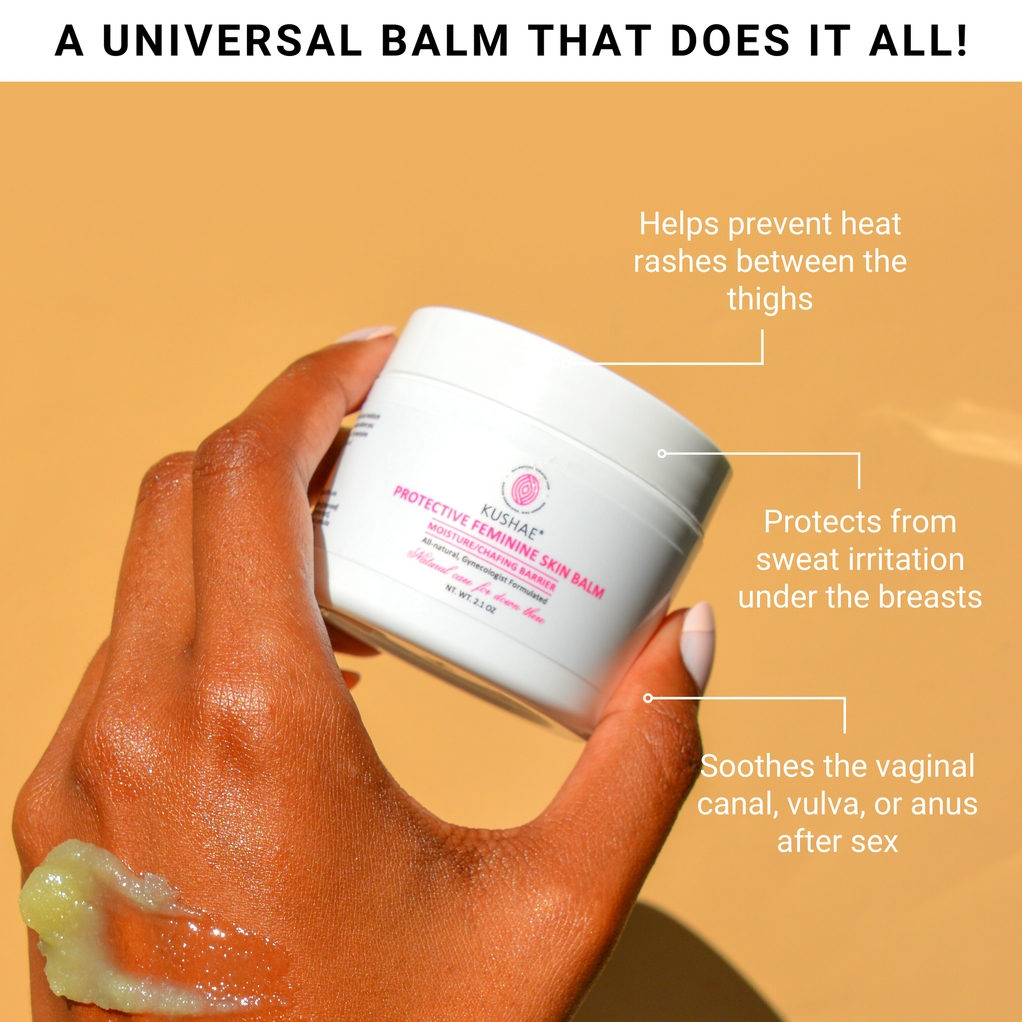 Kushae Protective Skin Balm  For Underboob & Inner Thigh Sweat