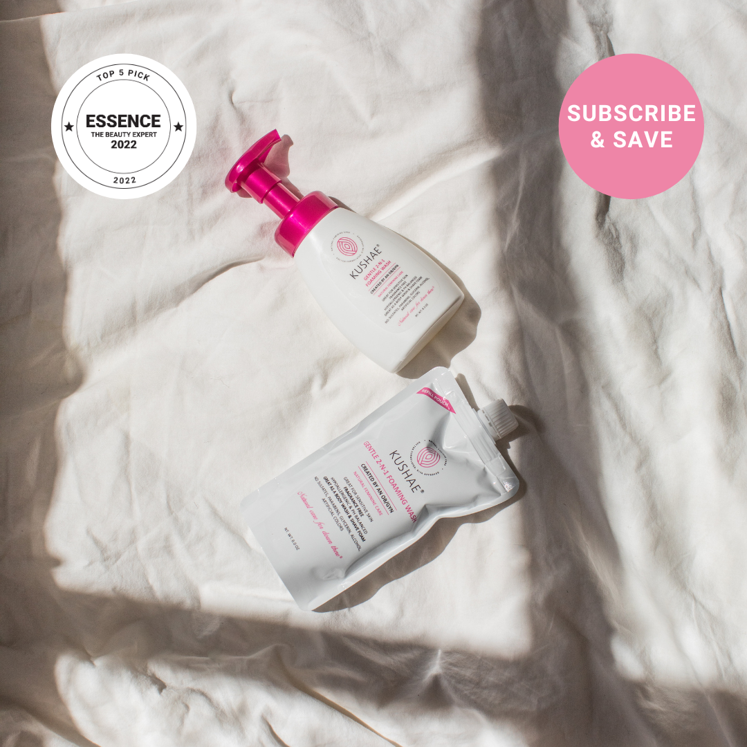 Kushae Pump & Pouch Duo - Gentle 2n1 Foaming Wash Set